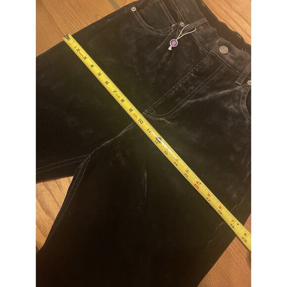 Ralph Lauren Collection Kaida Relaxed Bootcut Black Velvet Jeans 30 Purple Label - Picture 9 of 16